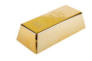 Goldbarren mit Gravur "999,9", glänzend, rechteckig